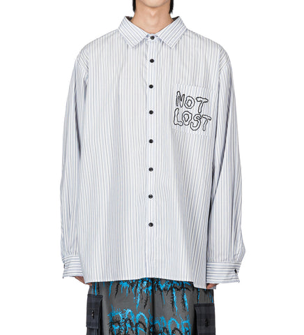 NOT LOST SHIRT WHITE STRIPE