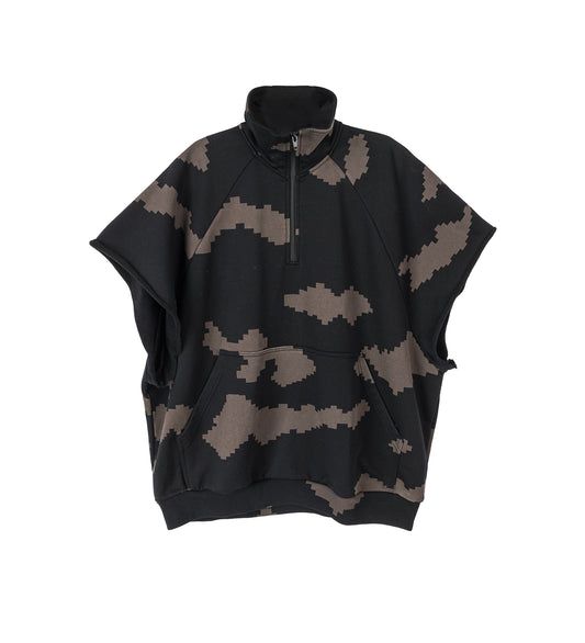 GRID CAMO SLEEVELESS ZIP SWEATSHIRT CAMO