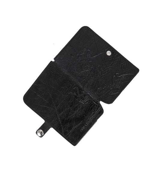 PASSPORT COVER BLACK LEATHER
