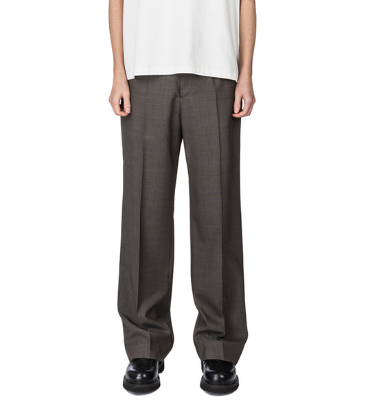 BORROWED CHINO GREY ATOM CHECK WOOL
