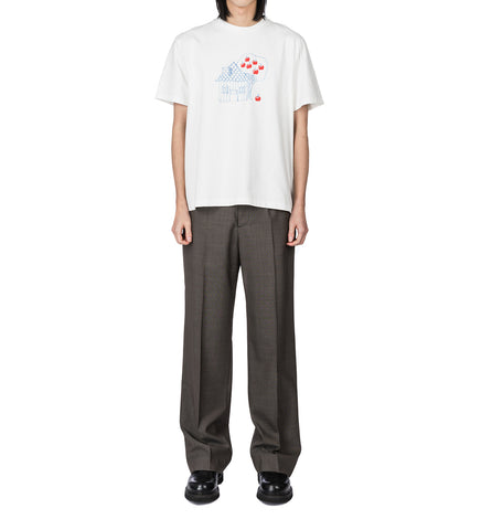BORROWED CHINO GREY ATOM CHECK WOOL