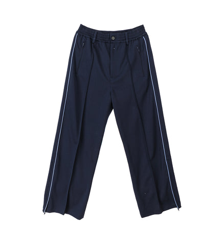 WOOL TRACK PANTS NIGHT BLUE