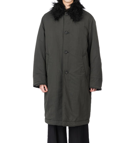 POLAR COAT VAPOR CHARCOAL PEACHED NYLON