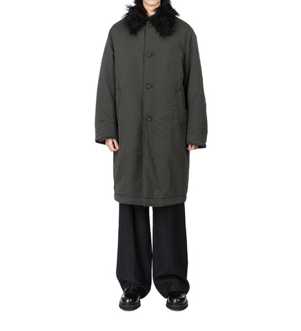POLAR COAT VAPOR CHARCOAL PEACHED NYLON