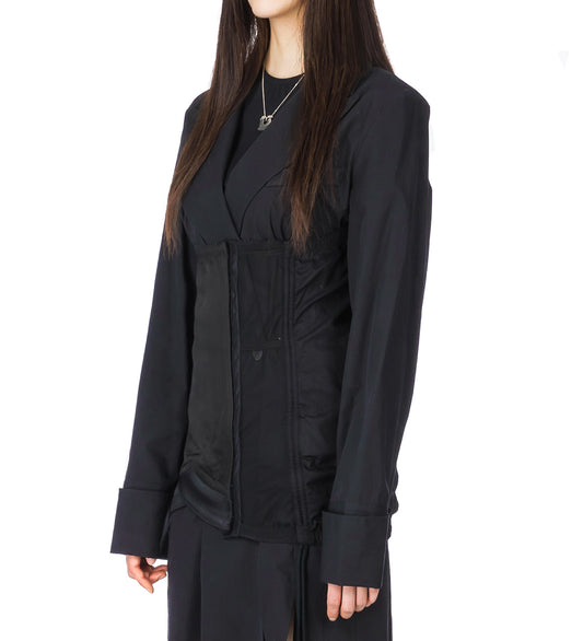 OBJECT CORSET BLACK REFUNED OXFORD