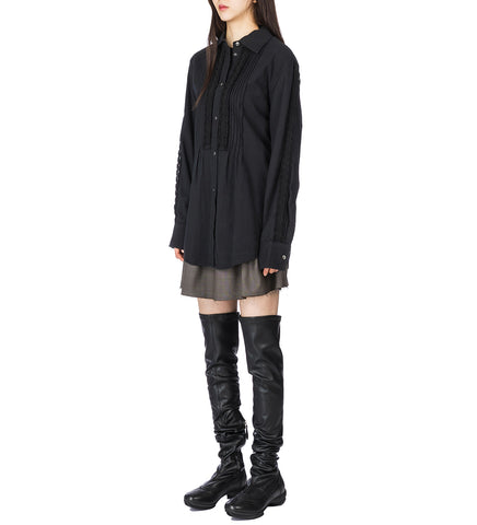OBJECT SKIRT GREY ATOM CHECK WOOL