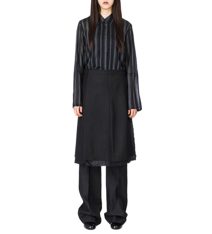 HIP TROUSER DRAPING BLACK CANVAS