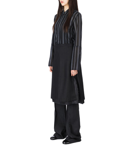 HIP TROUSER DRAPING BLACK CANVAS