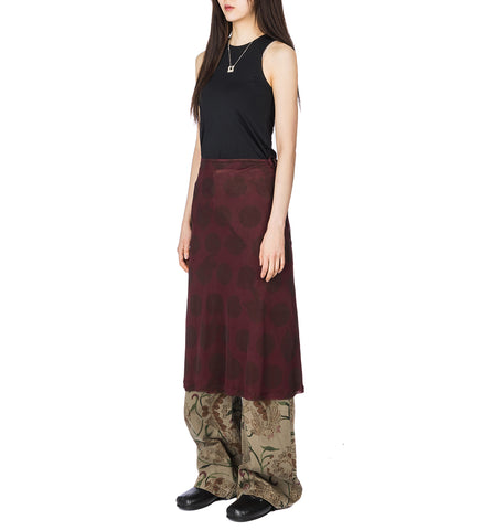 BALLON SKIRT DOTTED PINK PRINT MESH