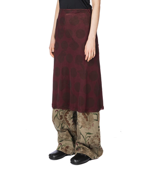 BALLON SKIRT DOTTED PINK PRINT MESH