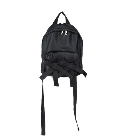BOW FRONT BACKPACK W/EMB BLACK/PEARL