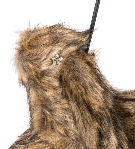 FAUX FUR HARE CROSSBODY BAG