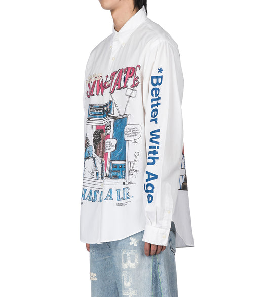 TERRY BUTTON DOWN WHITE