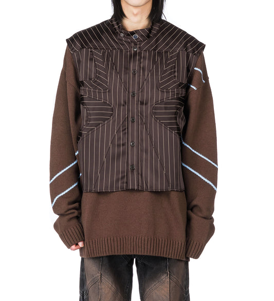 MOTO SHIRT BROWN/GOLD