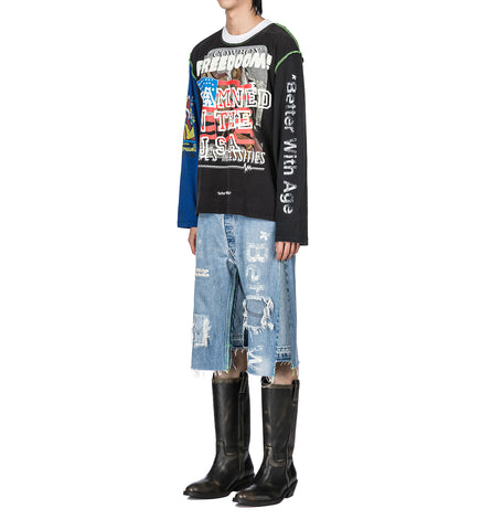 CLEMENTINE DOUBLE-WIDE LONG DENIM SHORT INDIGO 34