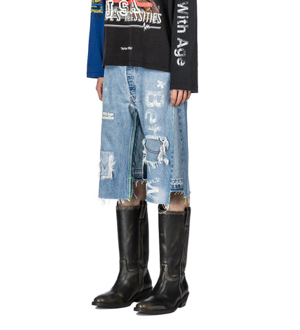 CLEMENTINE DOUBLE-WIDE LONG DENIM SHORT INDIGO 34