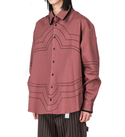 EMBROIDERED SHIRT DUSTY PINK