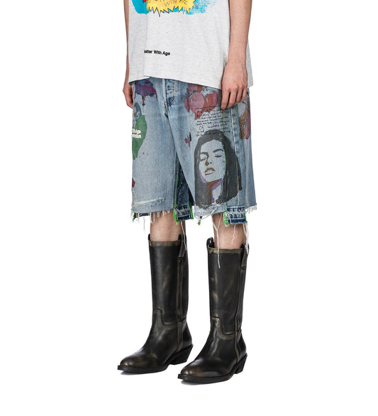 HARRISON TRIPLE-WIDE DENIM SHORT INDIGO 34