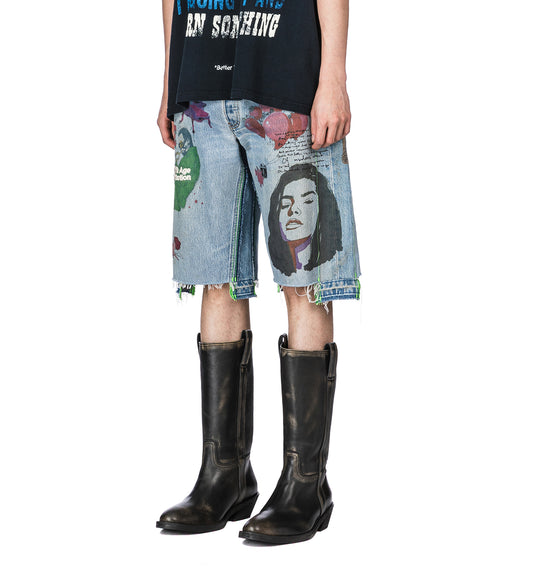 HARRISON TRIPLE-WIDE DENIM SHORT INDIGO 32