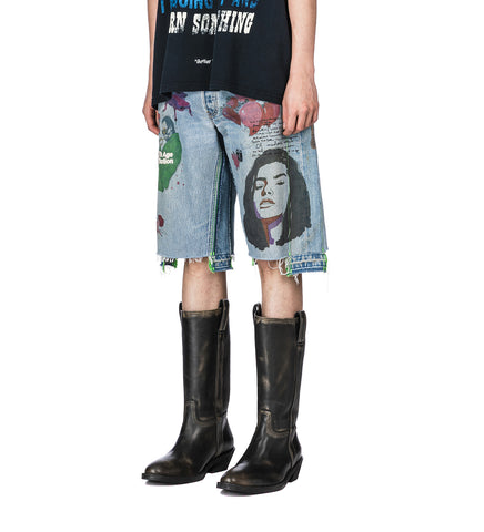 HARRISON TRIPLE-WIDE DENIM SHORT INDIGO 32