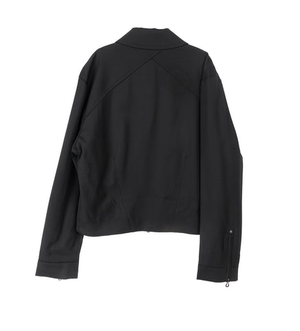 KRANER CROPPED BLOUSON CROW BLACK