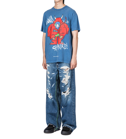 SMOKED DOUBLE-WIDE DENIM INDIGO