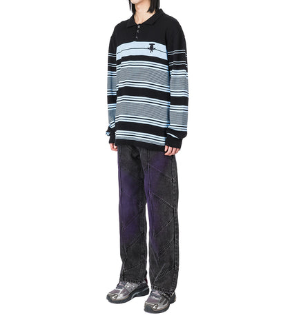 WASHED RAVE JEANS PURPLE SPRAY