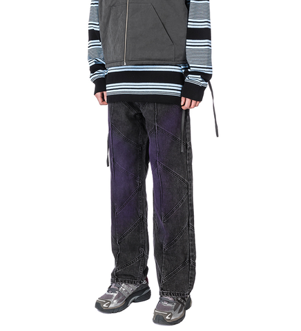 WASHED RAVE JEANS PURPLE SPRAY