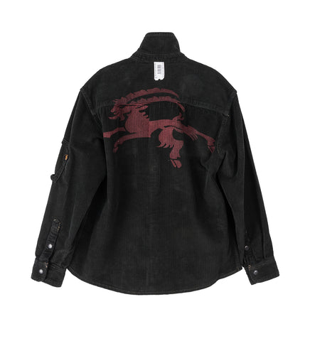 PROTOTYPES x ALPHA INDUSTRIES SPRAYED CORDEROY OVERSHIRT DARK GREY