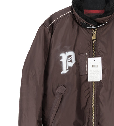 PROTOTYPES x ALPHA INDUSTIRES SPRAYED GOAT BOMBER BROWN