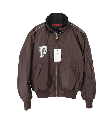 PROTOTYPES x ALPHA INDUSTIRES SPRAYED GOAT BOMBER BROWN