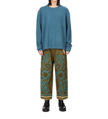 CRAIG GREEN FELT PATCH JUMPER BLUE