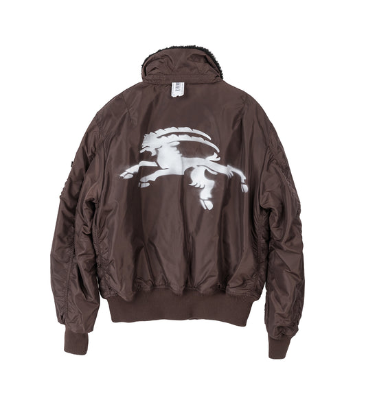 PROTOTYPES x ALPHA INDUSTIRES SPRAYED GOAT BOMBER BROWN