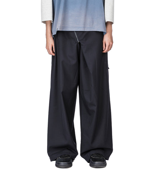 LAMAR ZIP STRAIGHT TROUSERS DEPTH BLUE