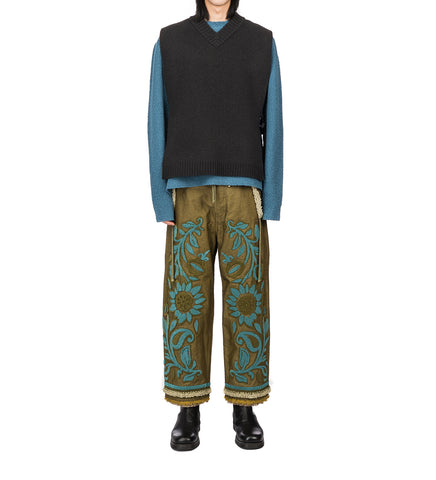 CRAIG GREEN FELT PATCH JUMPER BLUE