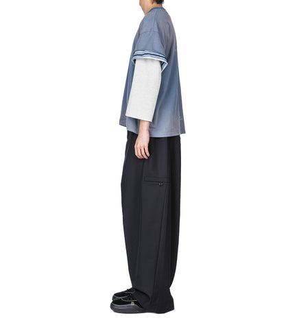 STANDY 3-LAYERED TEE FOG BLUE