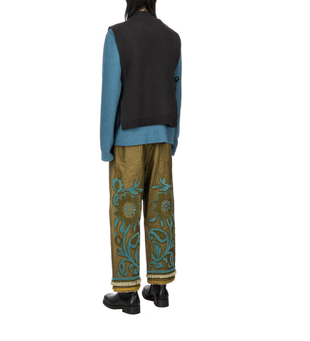 CRAIG GREEN FELT PATCH JUMPER BLUE