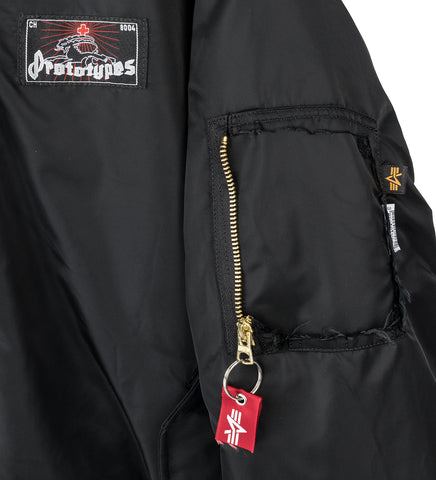 PROTOTYPES X ALPHA INDUSTIRES HUNTER BOMBER BLACK
