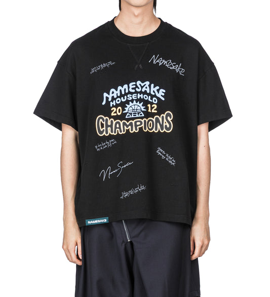 TOBI OVERSIZED CHAMPION TEE EUPHORIC BLACK