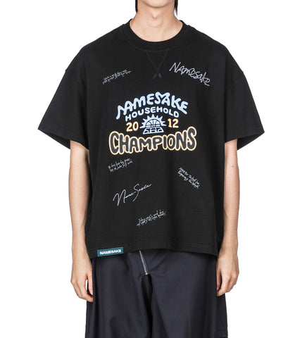 TOBI OVERSIZED CHAMPION TEE EUPHORIC BLACK