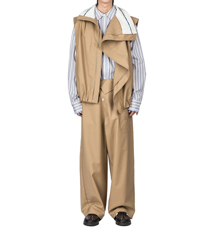 OTTO PLEATED CARGO VEST SCOUT KHAKI