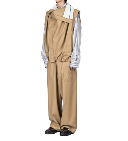 OTTO PLEATED CARGO VEST SCOUT KHAKI