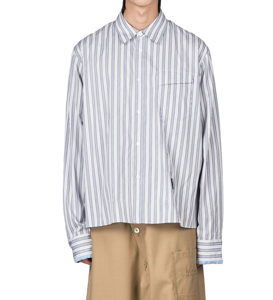 COMO LS SHIRT ASHEN BLUE