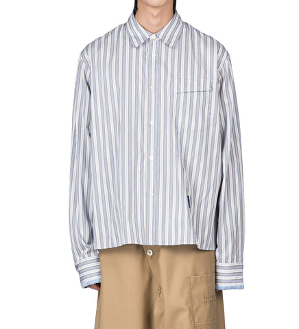 COMO LS SHIRT ASHEN BLUE