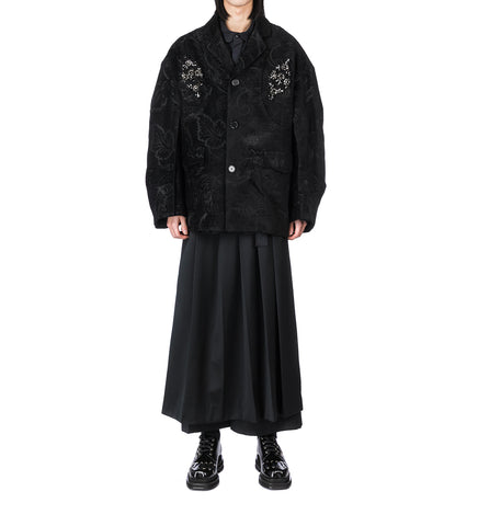 BOXY ARMOUR JACKET W/EMB BLACK/JET