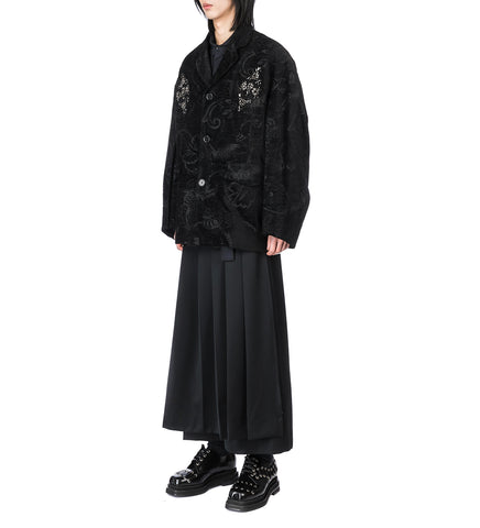 BOXY ARMOUR JACKET W/EMB BLACK/JET