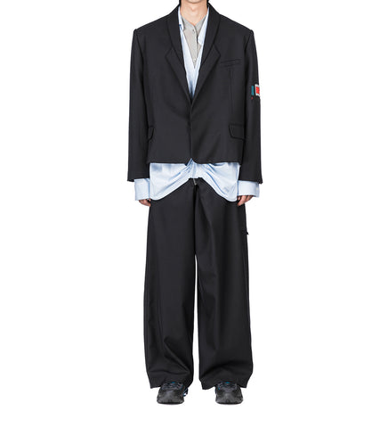 LAMAR ZIP STRAIGHT TROUSERS EUPHORIC BLACK