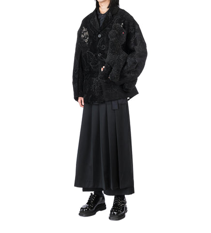BOXY ARMOUR JACKET W/EMB BLACK/JET