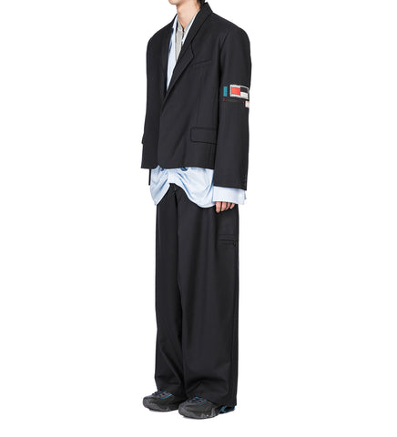 LAMAR ZIP STRAIGHT TROUSERS EUPHORIC BLACK
