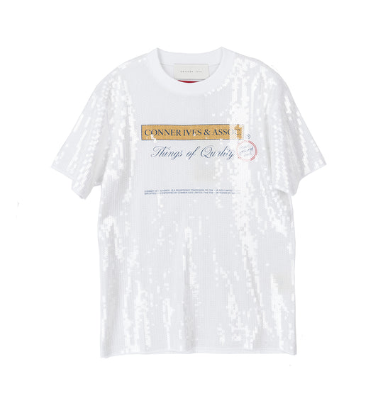 MULTI SEQUIN T-SHIRT WHITE